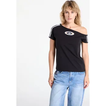 Dámské oblečení Tričko adidas Originals Campus 2000 Off Shoulder T-Shirt Black XS