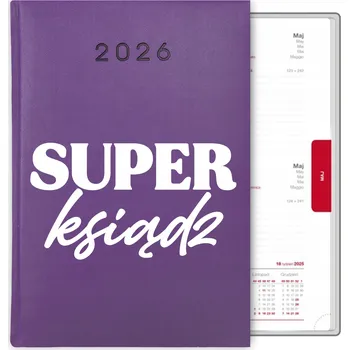 Kalendář Knihový kalendář 2026 A5 fialový