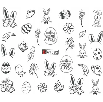 Přípravek na nehty SAMOLEPKY NÁLEPKY NA NEHTY VELIKONOCE A1582