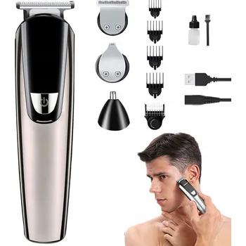 ZASTŘIHOVAČ STROJEK HOLICÍ STROJEK pro stříhání a holení vlasů, vousů, chloupků v nose, uších a na těle