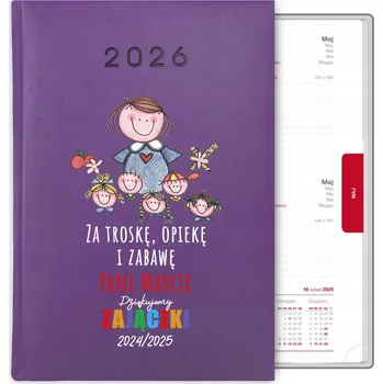 Kalendář Knihový kalendář 2026 A5 fialový