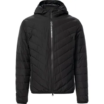 Pánská Prošívaná bunda EA7 TRAIN PREMIUM SHIELD M DOWN LIGHT JACKET HOODIE 8NPB14PNE1Z1200 – Černá S