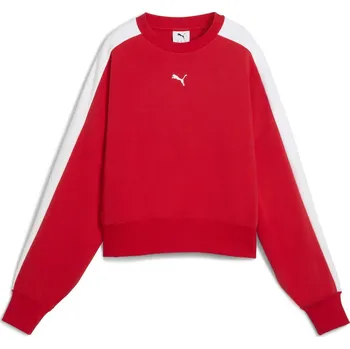 Dámská mikina Dámská Mikina PUMA T7 OVER-OVERSIZED CREW TR 63343911 – Červená M