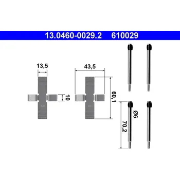 Přislušenství brzdového systému Sada prislusenstvi, oblozeni kotoucove brzdy ATE (13.0460-0029.2)