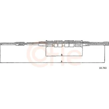 Lanko parkovací brzdy Tažné lanko, parkovací brzda COFLE (10.743)