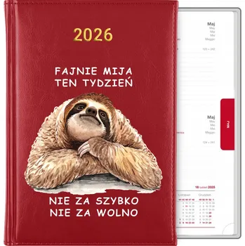 Kalendář Knižní kalendář 2026 A5 červený