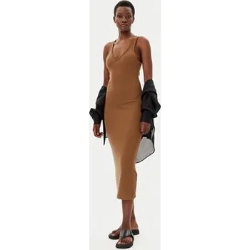 Dámské šaty Calvin Klein Jeans Každodenní šaty J20J225282 Hnědá Slim Fit XS