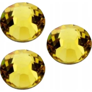 50x Zirkony na nehty se skleněnými Křišťály Malé Diamanty SS10 světlý topaz 226