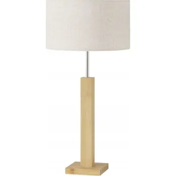 Lampička STOLNÍ LAMPA BÍLÁ BÉŽOVÁ S BAMBUSOVOU ZÁKLADNOU MODERNÍ BENITO 57X28 CM