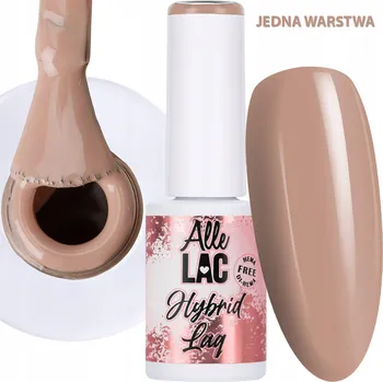 Lak na nehty Hybridní lak ALLELAC 6g LED/UV Gel Lak Nude Toffee V Tělové Barvě