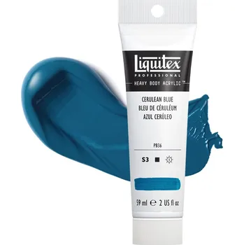 Vodová barva Akrylová barva Liquitex Heavy Body - Cerulean Blue