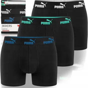 Boxerky Puma Pánské boxerky Tripple Black Bavlna 3 kusy Velikost L