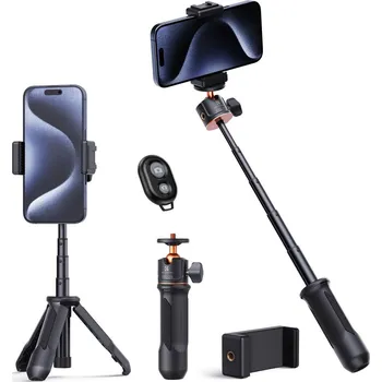 K&F Cell Phone Tripod MS02 34cm phone tripod with remote Black Orange