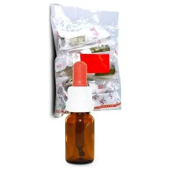 Lékárnička Lékovka 10ml hnědá uzávěr s pipetou/ 10ks