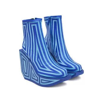 Dámské kozačky Polokozačky United Nude Wa Bootie Hi 1087965682 Modrá 37