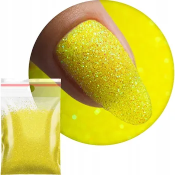 Pyl Ozdoby Na Nechty MOLLYLAC 20g Kosmetický Žlutý Třpyt Č. 01