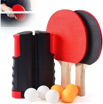 Raketový sport SADA NA STOLNÍ TENIS PING PONG MÍČKY PÁLKY SÍŤKA ROZTAHOVACÍ