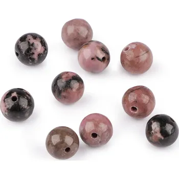 Módní doplněk Rodonit tmavý, minerální korálky Ø8 mm - 8596475674089