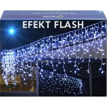 Vánoční světelný závěs Světelný závěs rampouchy 300 LED studená bílá, 201 - 300 světýlek