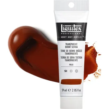 Vodová barva Akrylová barva Liquitex Heavy Body - Transparent Burnt Sienna