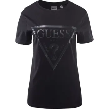 Dámské tričko Dámské Tričko s krátkým rukávem GUESS ADELE SS CN TEE V2YI07K8HM0-JBLK – Černá S