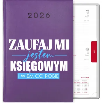 Kalendář Knihový kalendář 2026 A5 fialový
