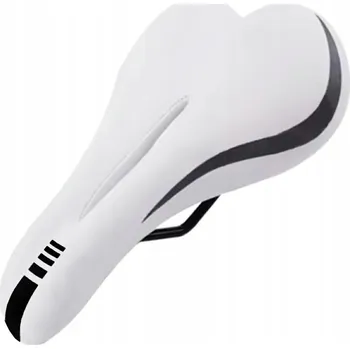 Sedlo na kolo MTB CYKLISTICKÉ SEDLO NA KOLO GEL GELOVÉ KOMFORTNÍ POHODLNÉ BÍLÉ RW5J