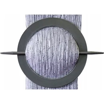 Obraz Záclony MAKARONY Proplétané Stříbrná Nitka 300 x 250 BÍLÉ