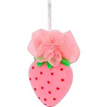 Vrták Velká Houbička s mycí houbičkou do koupele ve tvaru Jahody