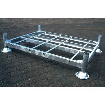 Dílenský regál Regalydoskladu Sloupková paleta stohovatelná - 135 cm x 105 cm - pozink