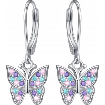 Náušnice Visací Náušnice Mennica Bydgoska Stříbrné Motýlci