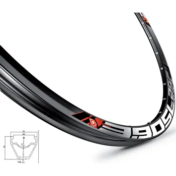 Ráfek na kolo Ráfek MACH1 3.90SL DISC 622 x 19, 32 děr, černý