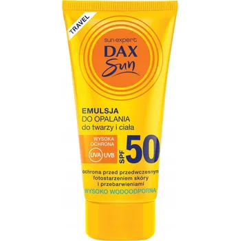 Přípravek na opalování Dax Sun Cestovní emulze na opalování na obličej a tělo SPF 50 50 ml