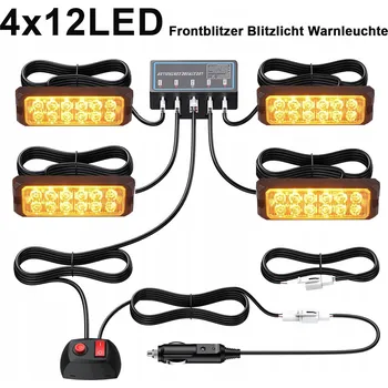 Autoelektronika VÝSTRAŽNÉ LED LAMPY AUTOPŘEPRAVNÍK ASISTENČNÍ STROBOSKOPY MAJÁK IMITACE ORANŽOVÉ