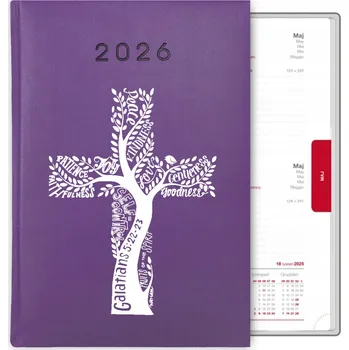 Kalendář Knihový kalendář 2026 A5 fialový