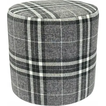 Taburet Čalouněný Taburet Max Mebels šedý