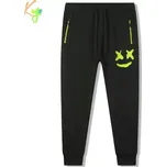 Chlapecké tepláky Kugo FT7053 tmavě modré / signální aplikace