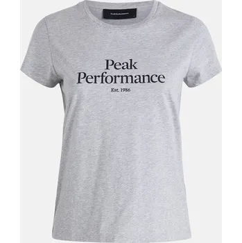 Dámské oblečení Dámské Tričko s krátkým rukávem PEAK PERFORMANCE W ORIGINAL TEE G77700090_M03 – Šedá XS