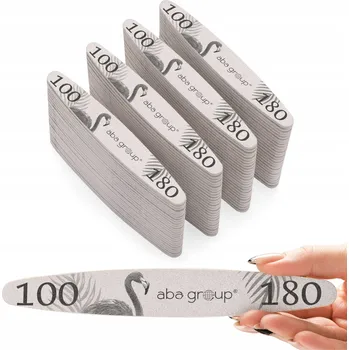 Pilníky na nehty Aba Group Slim Plameňák elipsa 100/180, 100 ks