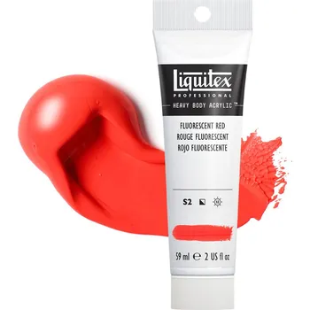 Vodová barva Akrylová barva Liquitex Heavy Body - Fluorescent Red