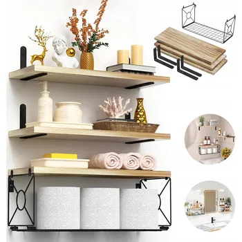 police ZÁVĚSNÁ POLICE NA ZEĎ S KOŠÍKEM PRO ULOŽENÍ DO KOUPELNY, KUCHYNĚ, ODOLNÁ