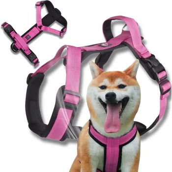 Postroj pro psa Postroj pro psa GUARD nastavitelný beztlakový malý pes CAPRI FUKSJA vel M