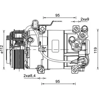 Kompresor klimatizace Kompresor, klimatizace MAHLE ACP 1461 000P