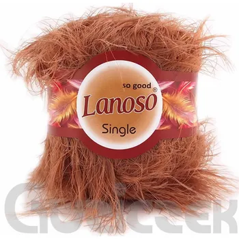 Příze Příze LANOSO SINGLE chlupatá měkká 922 karamel