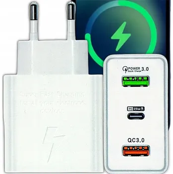 RYCHLÁ SÍŤOVÁ NABÍJEČKA PRO TELEFON | GaN 50W USB typ C | QC RYCHLONABÍJENÍ