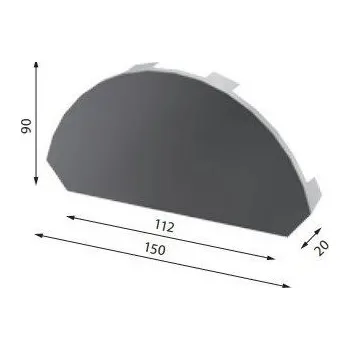 BP2 Ukončení oblého hřebenáče Barva Matná Hnědá