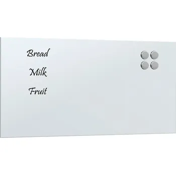 Kancelářský nábytek Magnetická nástěnná tabule, bílá, 60x30 cm, šedá