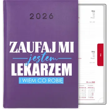 Kalendář Knihový kalendář 2026 A5 fialový