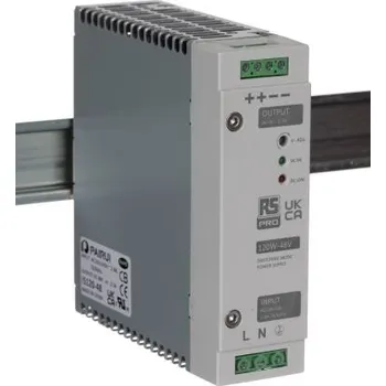 spínaný zdroj RS PRO Spínaný Napájecí zdroj na lištu DIN, počet výstupů: 1, výstup: 48V dc, 2.5A, vstupní: 230V ac,120W