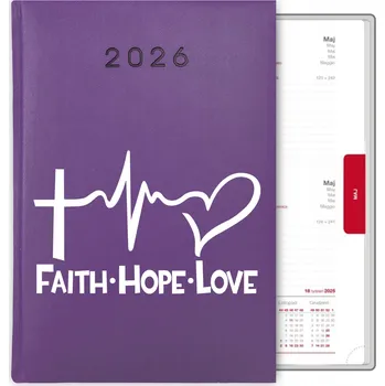 Kalendář Knihový kalendář 2026 A5 fialový